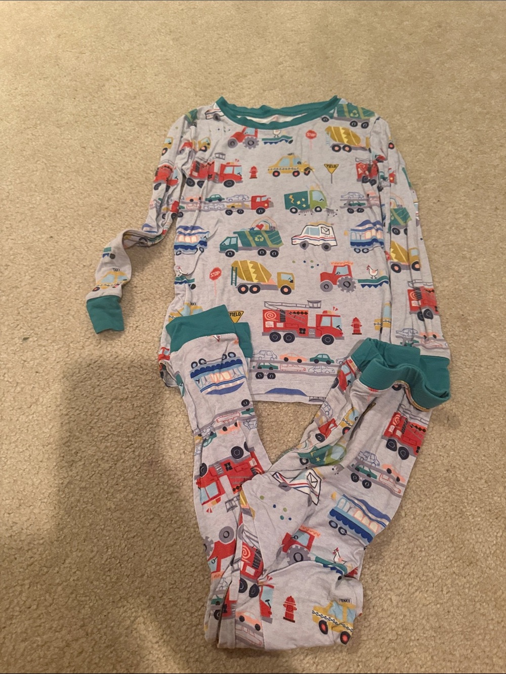 Little sleepies truck print pjs 5/6